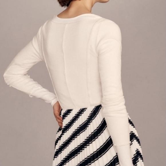 NWT! Anthropologie Maeve Pleated Skirt Size 10 Blue Motif - Picture 3 of 7